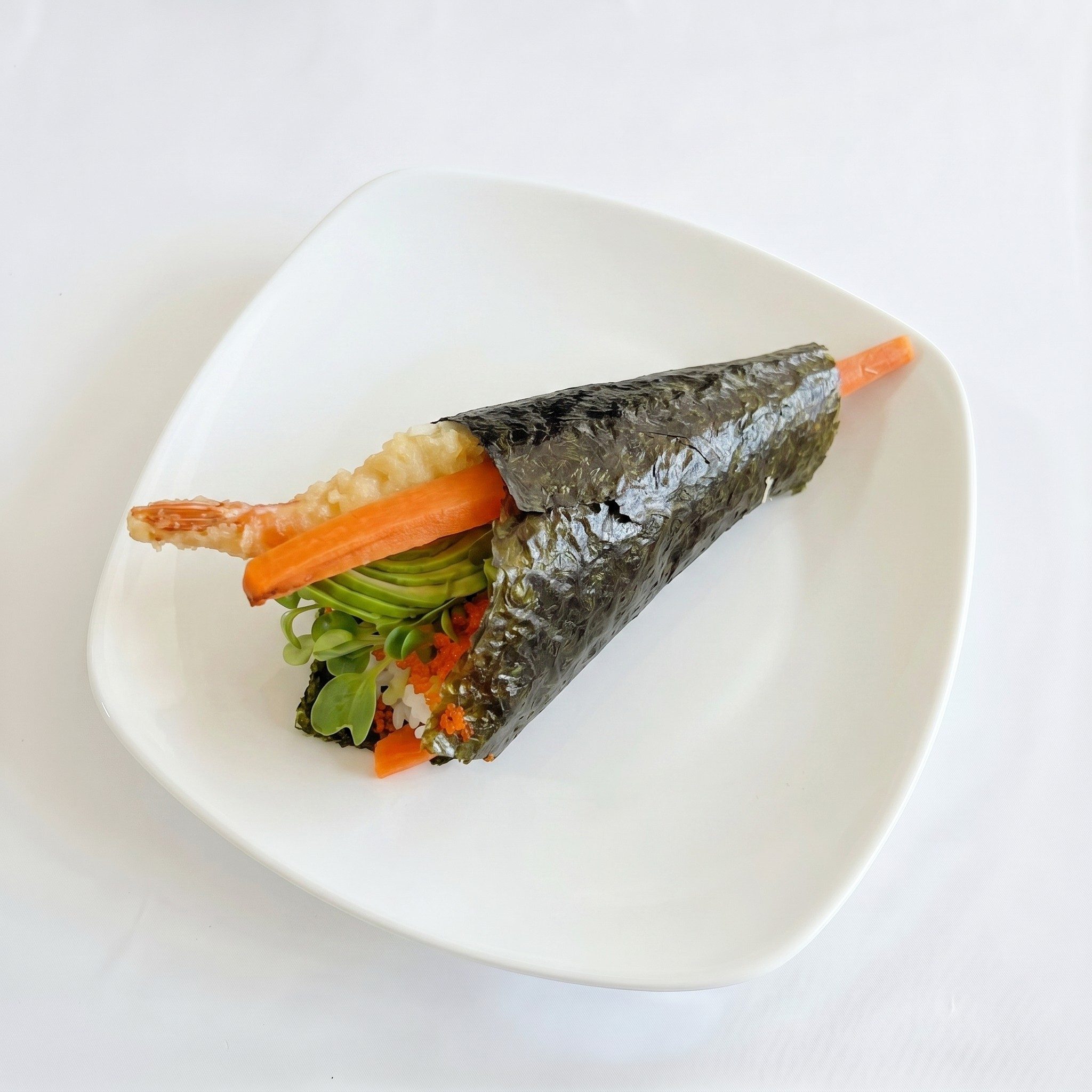 Shrimp Tempura Hand Roll.