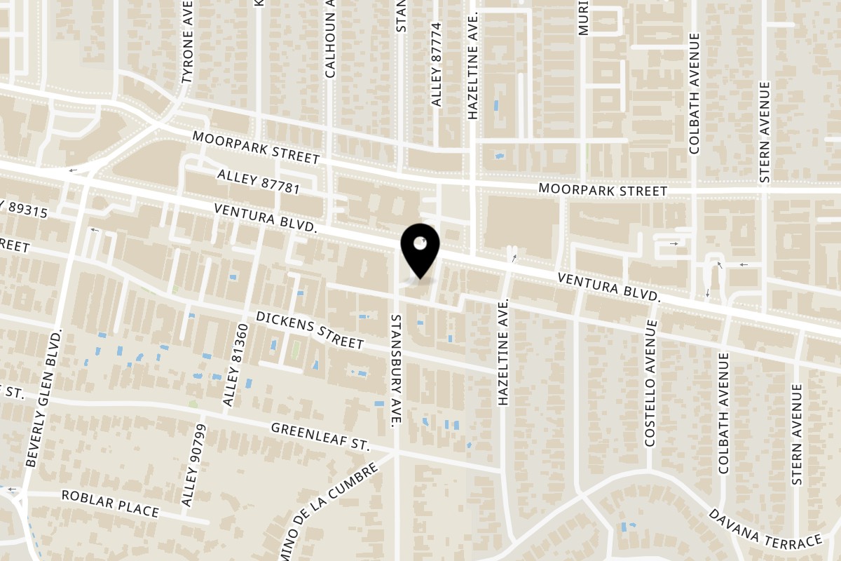 Map showing the location of Shiso Sushi-ShermanOaks on 14120 Ventura Blvd in Sherman Oaks
